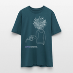 LOVE GROWS I Unisex Bio-T-Shirt - Dunkles Petrol