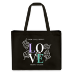 GROW. CHILL. REPEAT. recycelter Shopping Bag - Schwarz