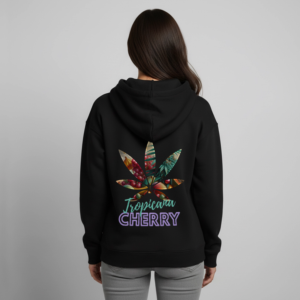 TROPICANA CHERRY Oversized Unisex Bio-Hoodie - Schwarz