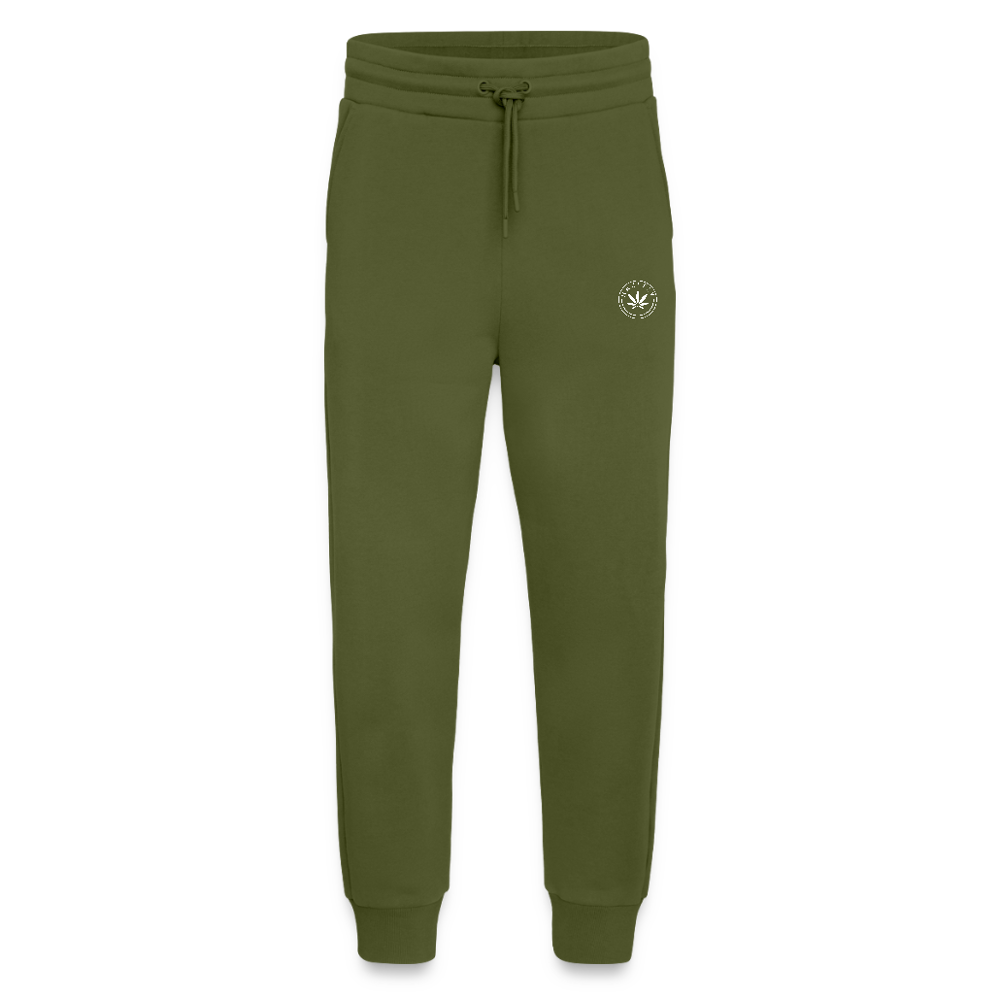 HAZEFLY WHITE Organic Relaxed Jogginghose - MOSS GREEN