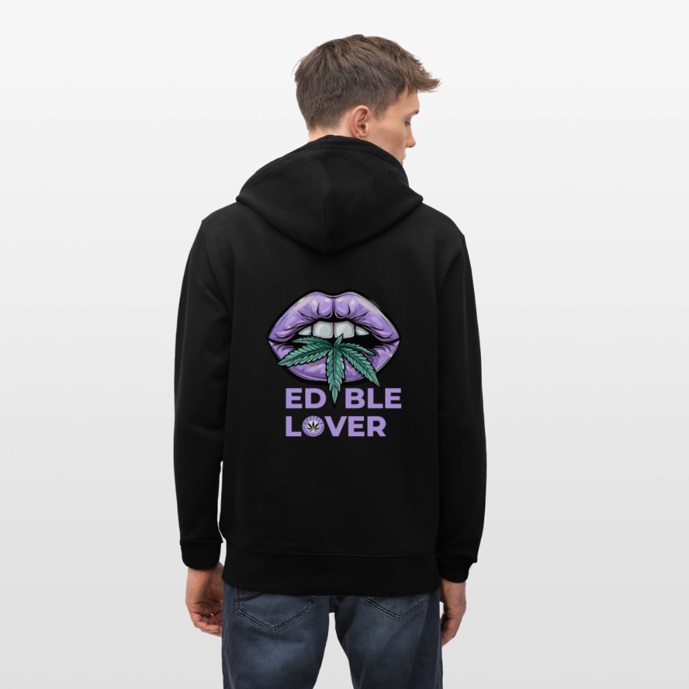 EDBLE LOVER Unisex Bio-Kapuzenjacke - Schwarz