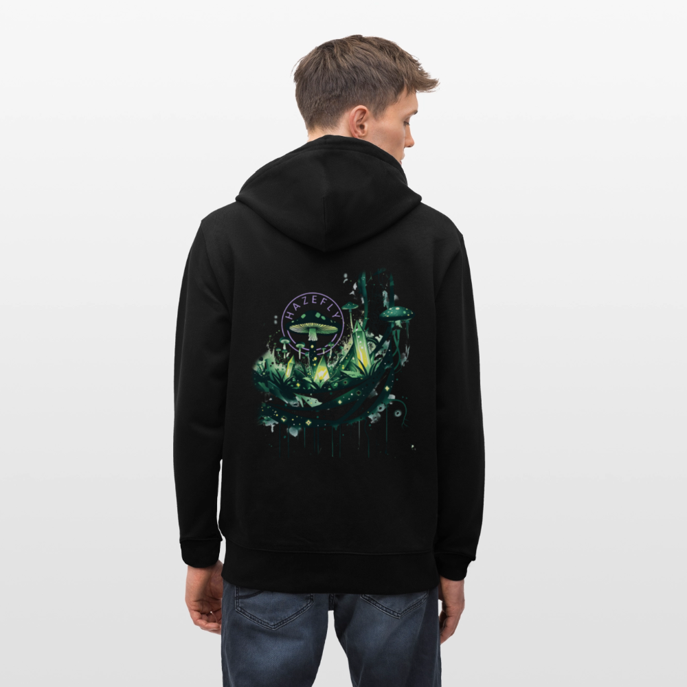 GLOW GARDEN Unisex Bio-Kapuzenjacke - Schwarz