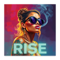 RISE Poster 60x60 cm - Weiß
