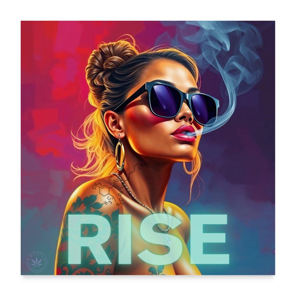 RISE Poster 60x60 cm - Weiß