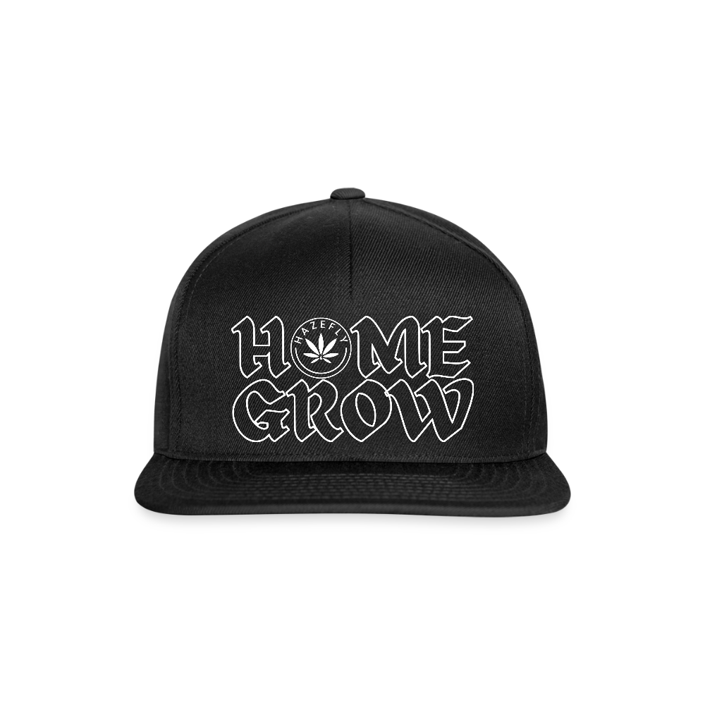 HOME GROW Snapback Cap - Schwarz/Schwarz