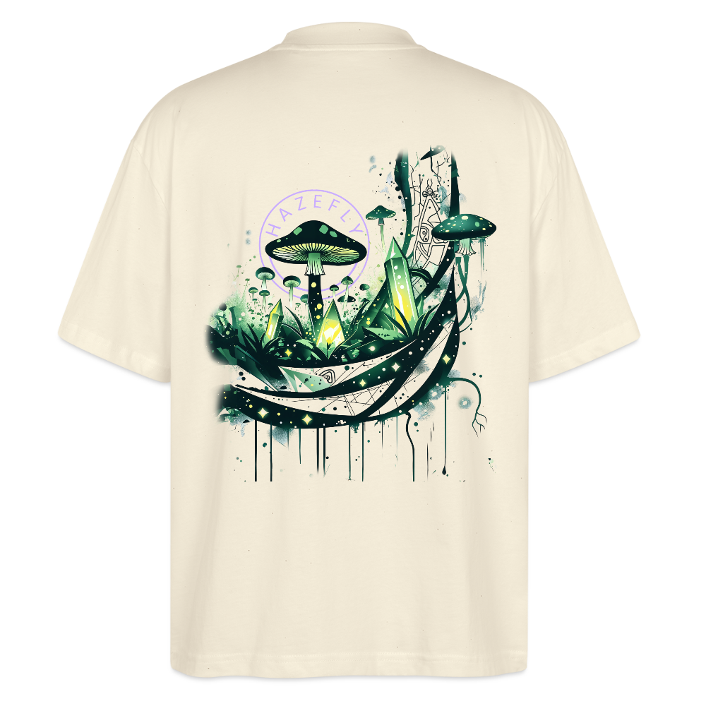 GLOW GARDEN Oversized Unisex Bio T-Shirt - Weißgrau