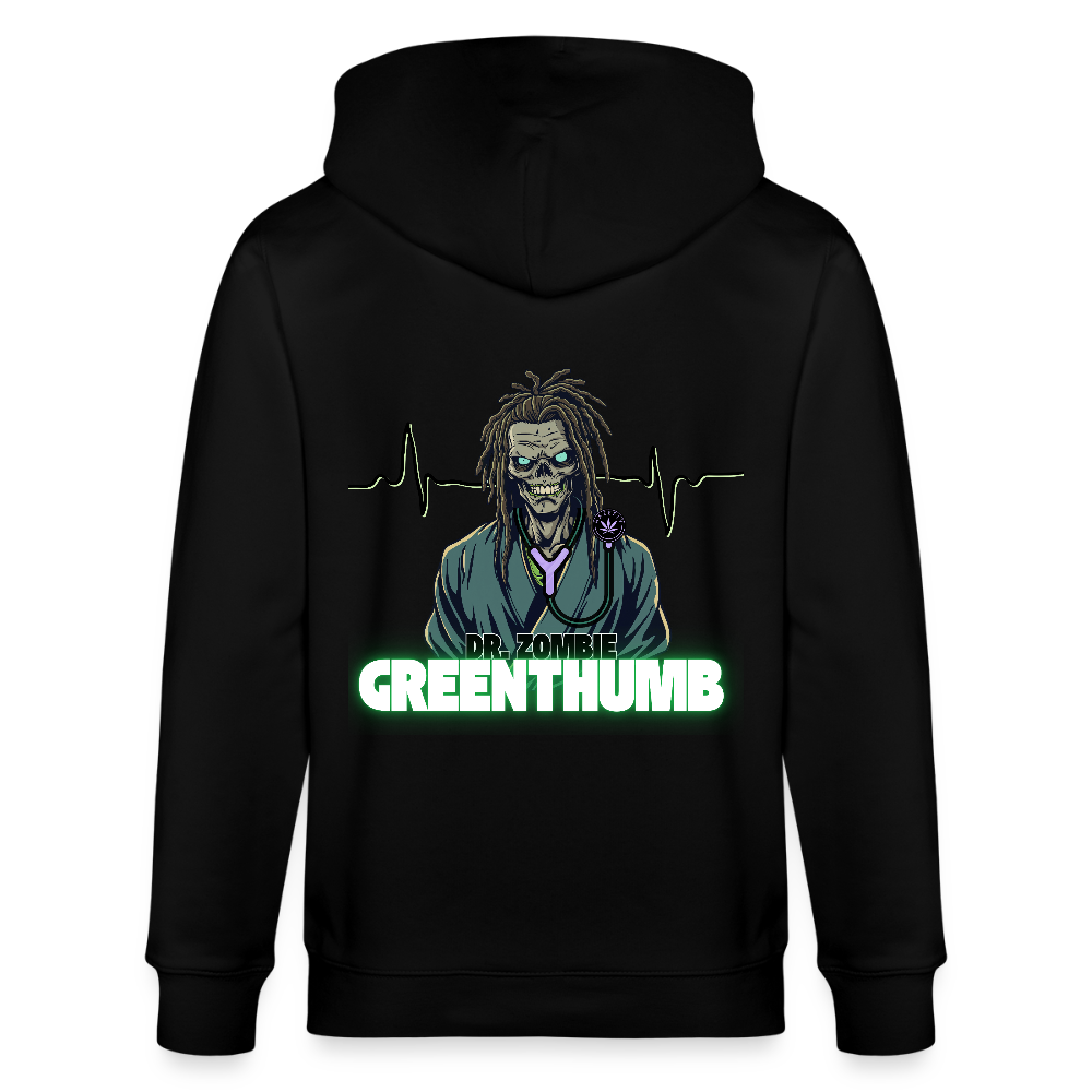 DR. ZOMBIE Unisex Bio-Kapuzenjacke - Schwarz