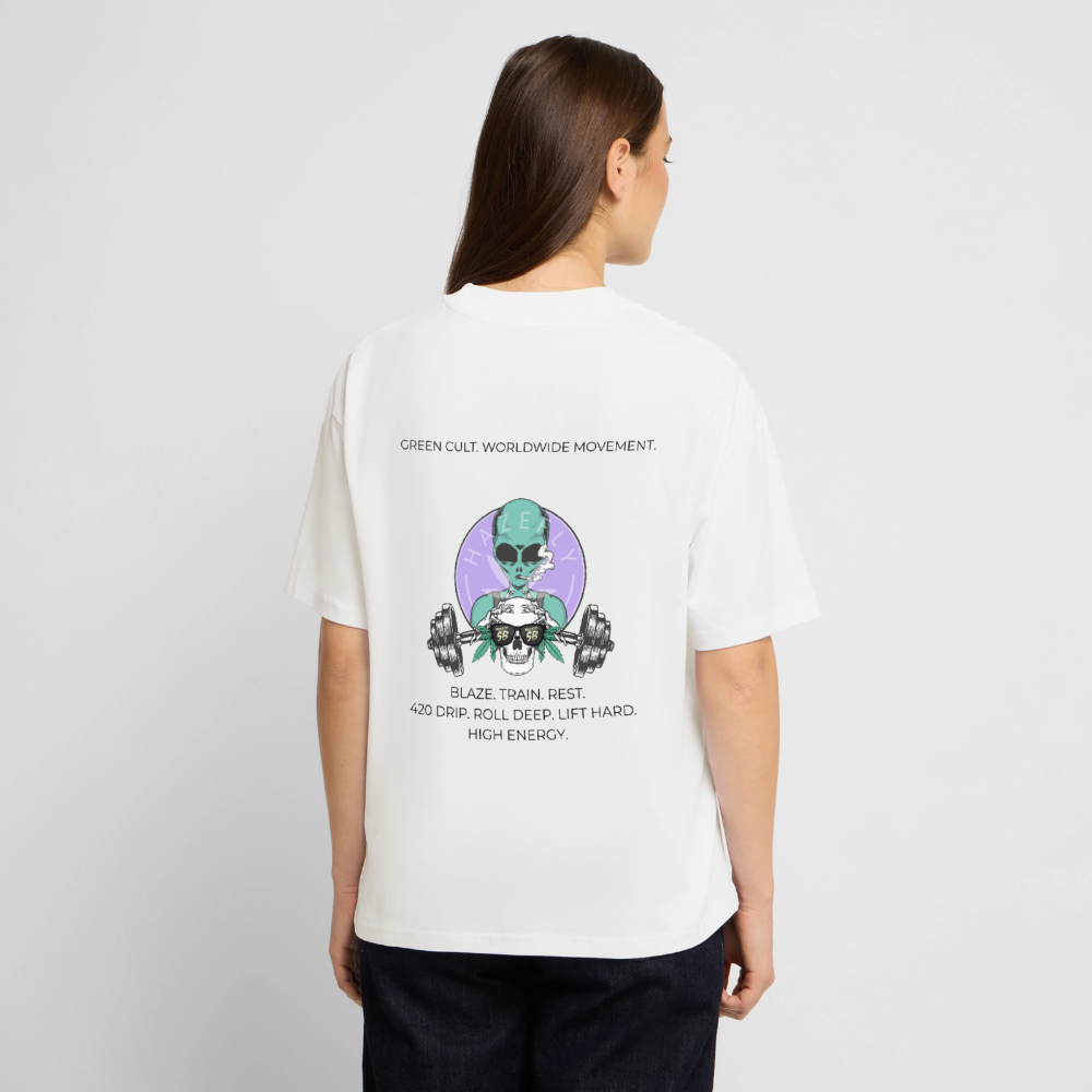 GREEN CULT Oversized Unisex Bio T-Shirt - Weiß