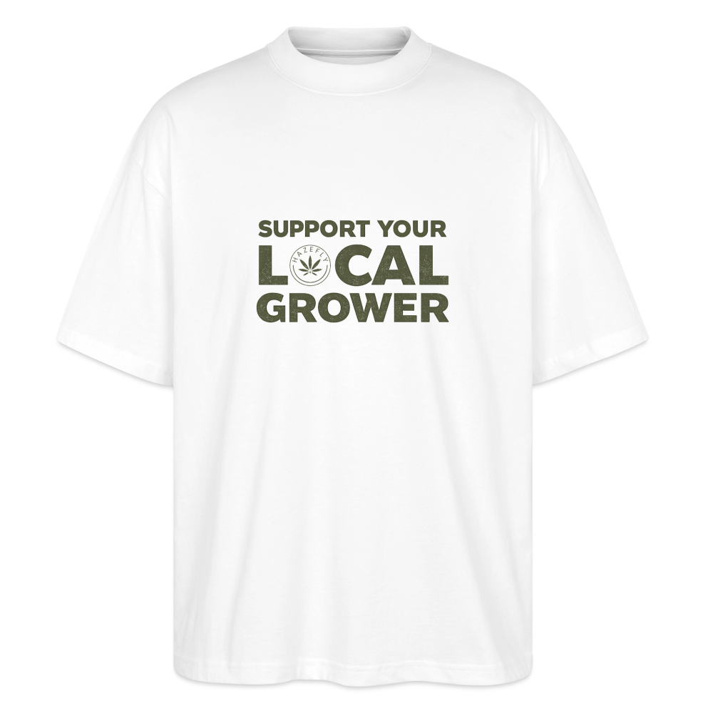 LOCAL GROWER Oversized Unisex Bio T-Shirt - Weiß