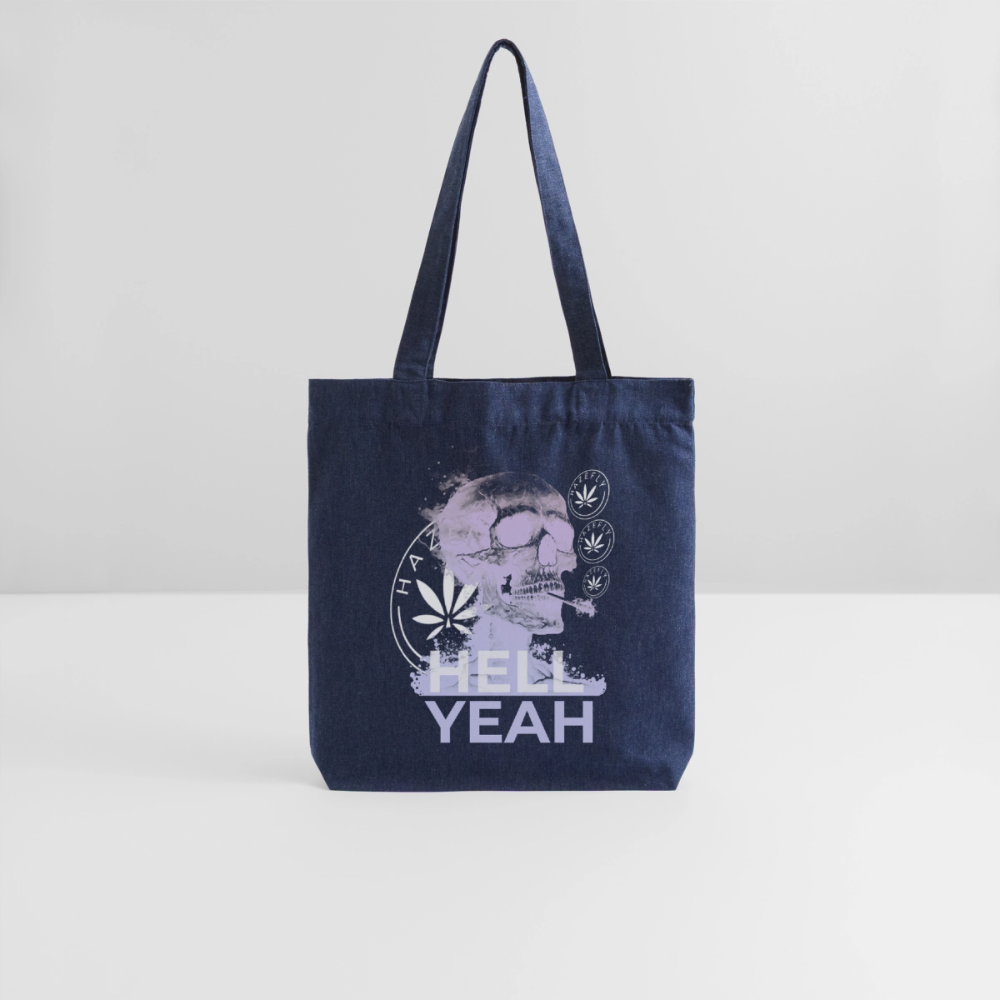 HELL YEAH recycelter Heavyweight Stoffbeutel - melange Blue