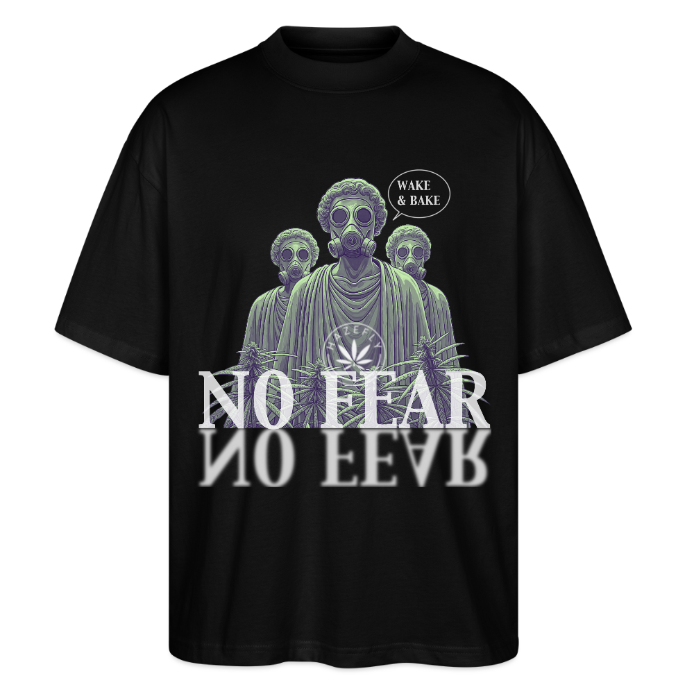 NO FEAR Oversized Unisex Bio T-Shirt - Schwarz
