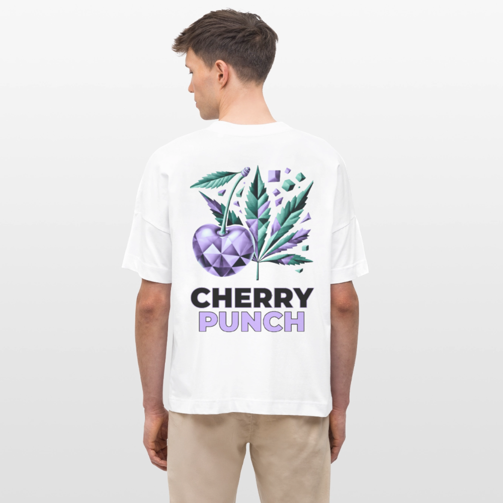 CHERRY PUNCH Oversized Unisex Bio T-Shirt - Weiß