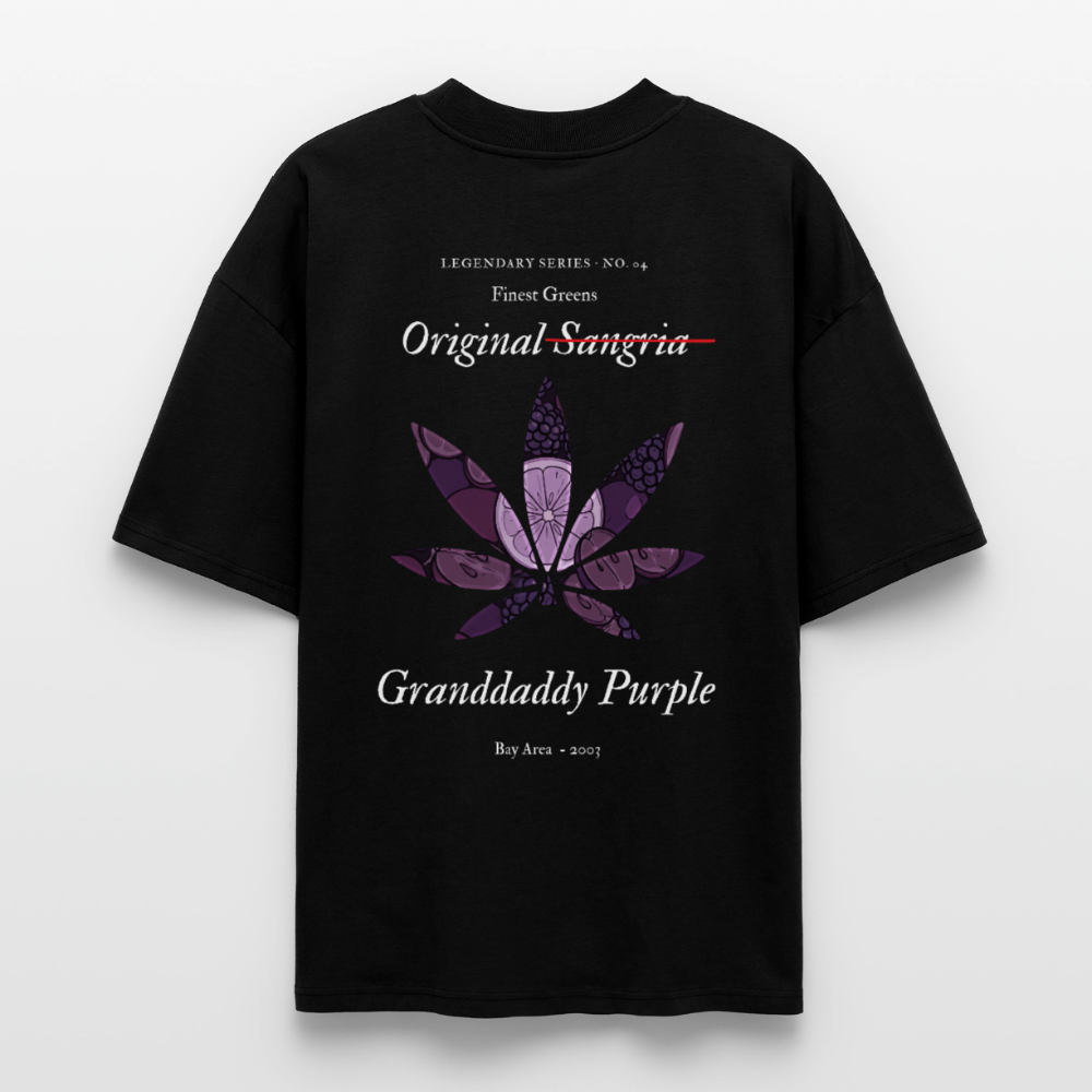 TRUE GRAPE Oversized Unisex Bio T-Shirt - Schwarz