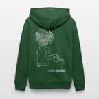 LOVE GROWS II Unisex Bio-Hoodie - Flaschengrün