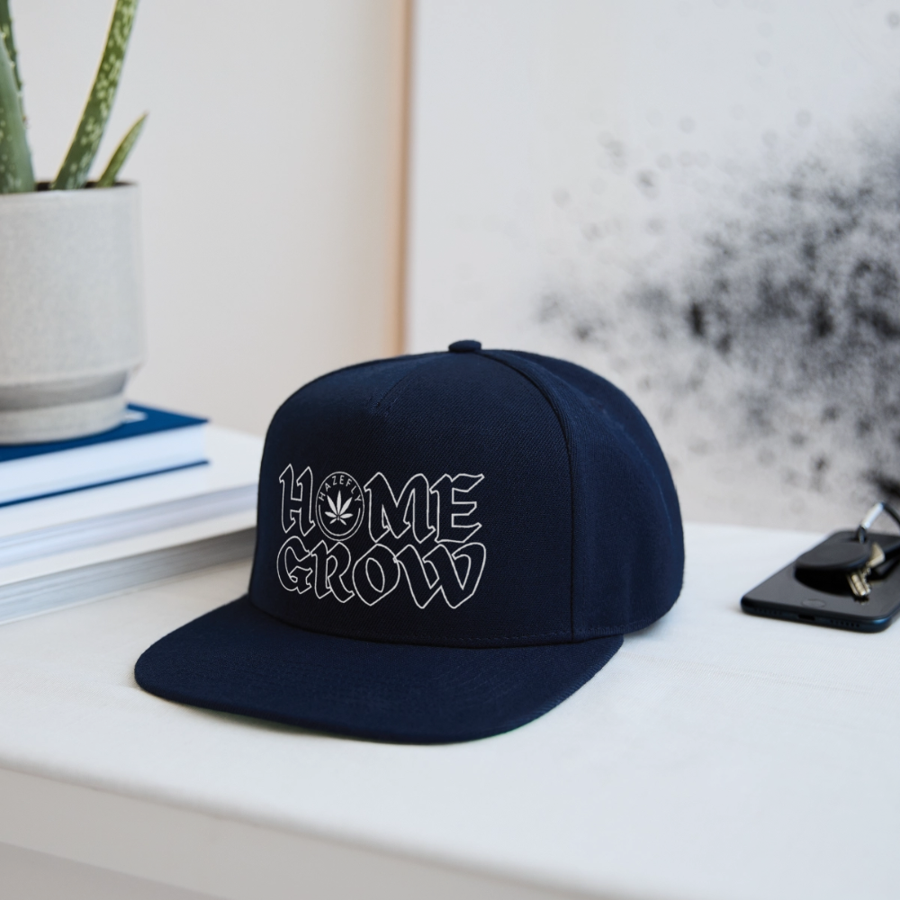 HOME GROW Snapback Cap - Navy/Navy
