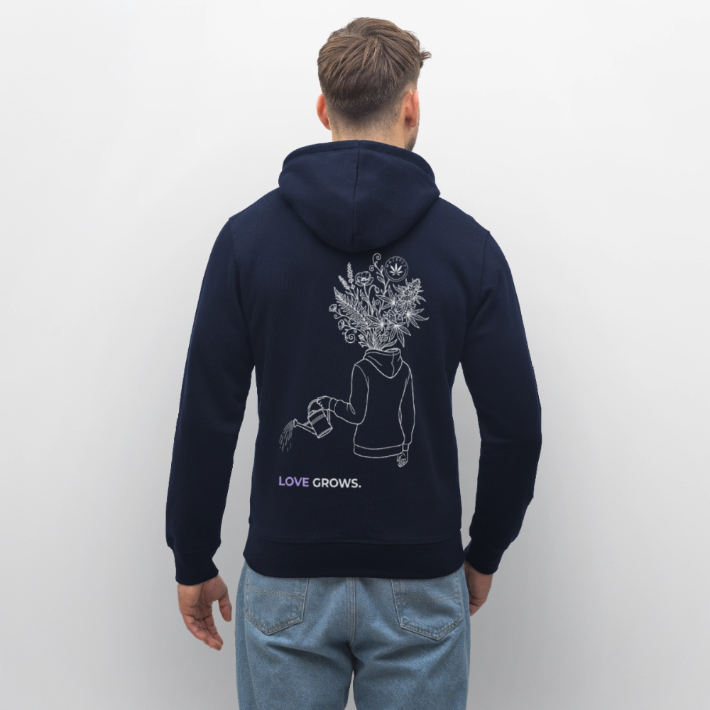 LOVE GROWS I Unisex Bio-Hoodie - French Navy