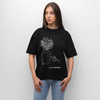 LOVE GROWS II Oversized Unisex Bio T-Shirt - Schwarz