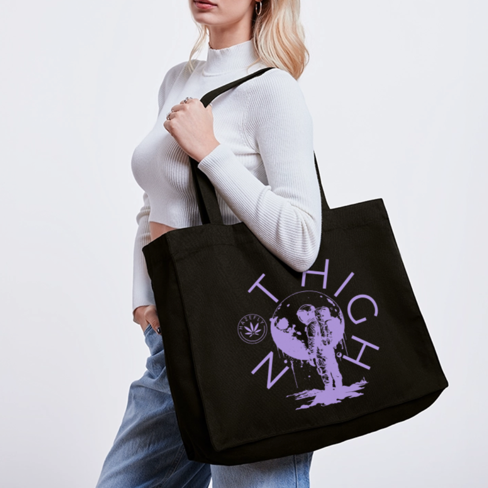 NOT HIGH recycelter Shopping Bag - Schwarz