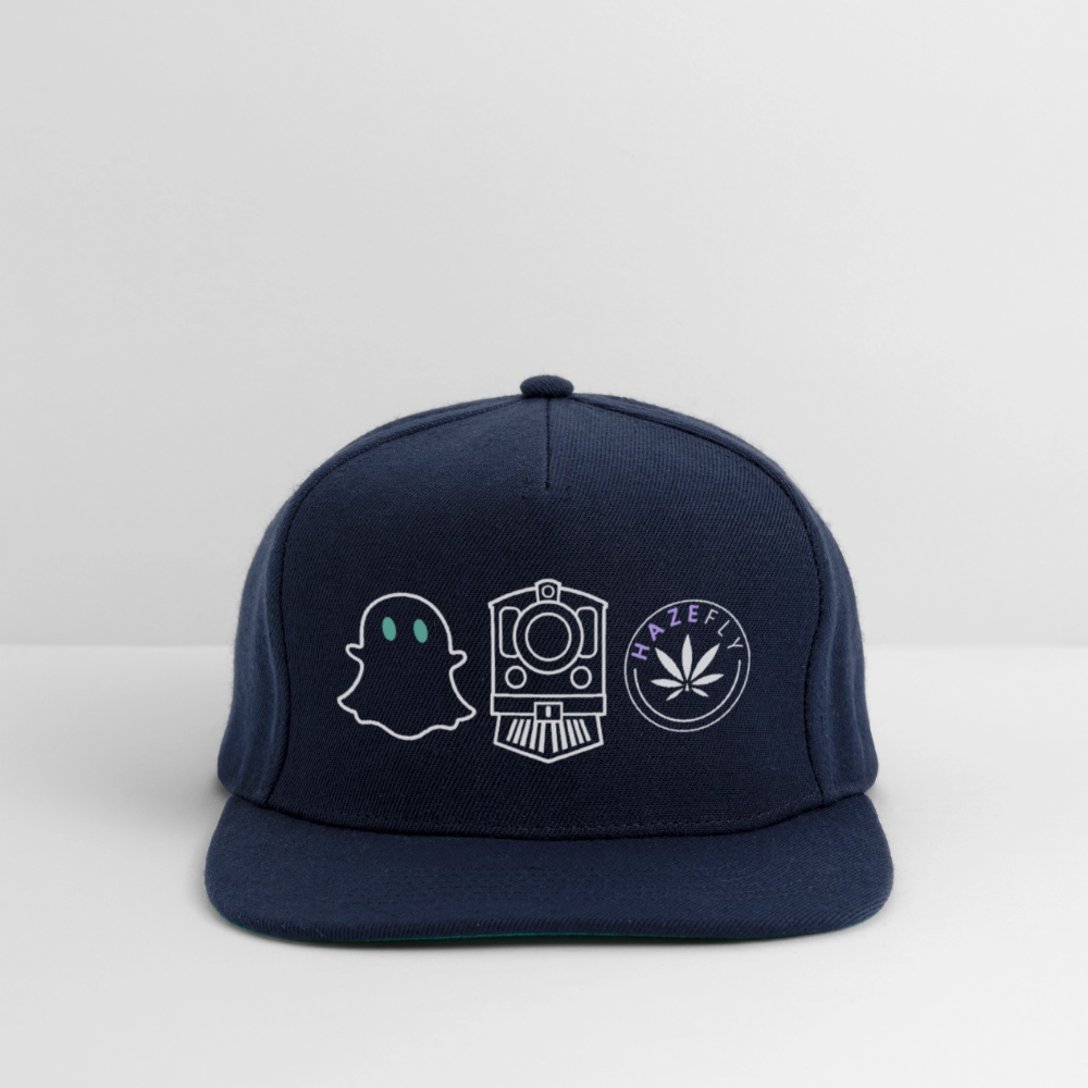 GHOST TRAIN Snapback Cap - Navy/Navy