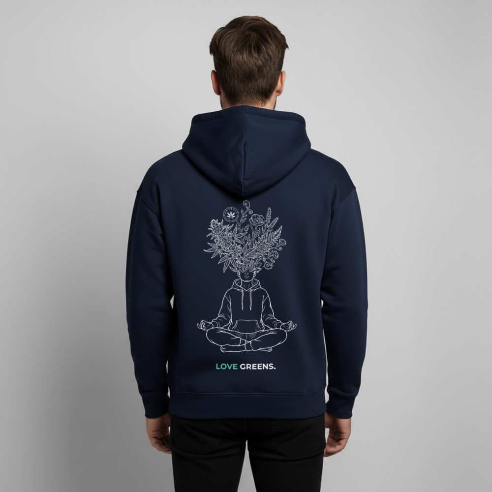 LOVE GREENS Oversized Unisex Bio-Hoodie - Navy
