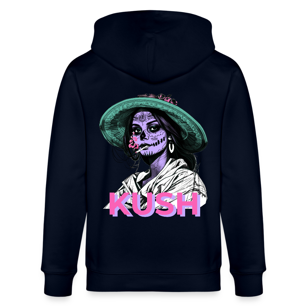 LA CATRINA KUSH Unisex Bio-Kapuzenjacke - Navy