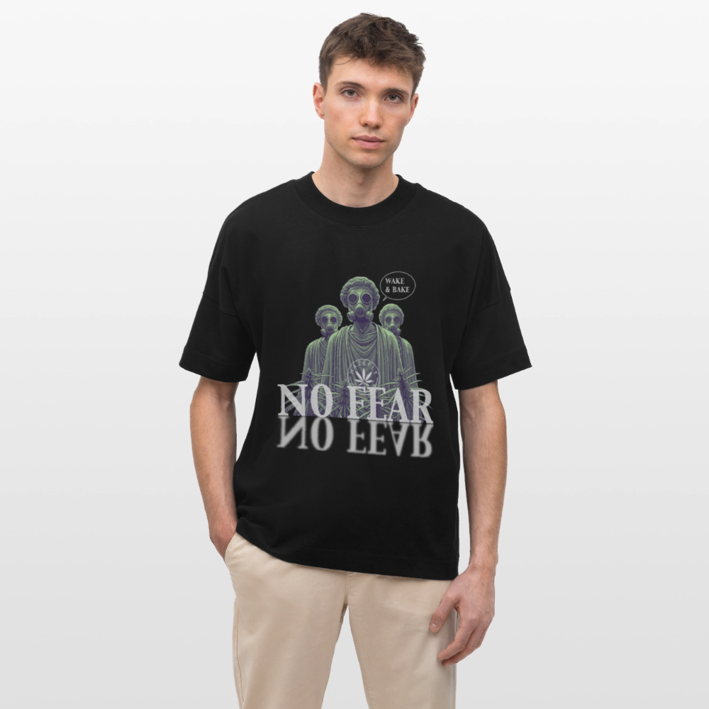 NO FEAR Oversized Unisex Bio T-Shirt - Schwarz