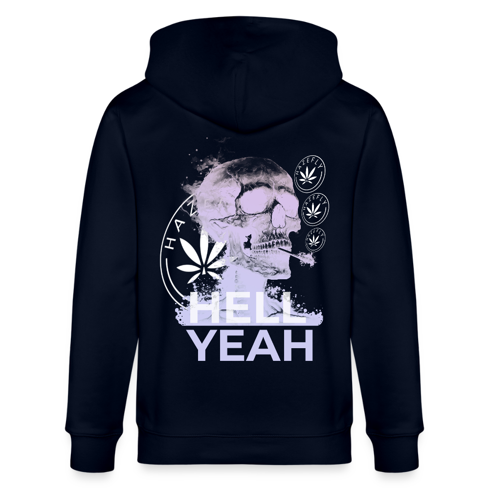 HELL YEAH Unisex Bio-Kapuzenjacke - Navy