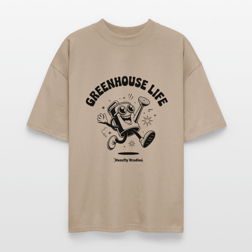 GREENHOUSE LIFE Oversized Unisex Bio T-Shirt - Steingrau