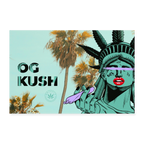 OG KUSH X 420 CLIQUE Poster 90x60 cm - Weiß