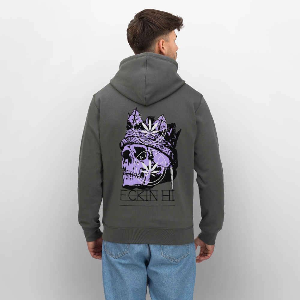 420 SKULL Unisex Bio-Hoodie - Anthrazit