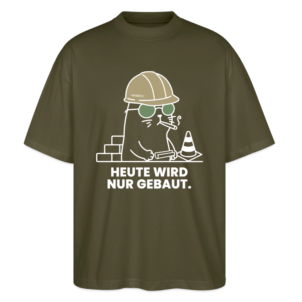NUR GEBAUT Unisex Oversized Bio-T-Shirt - Khaki
