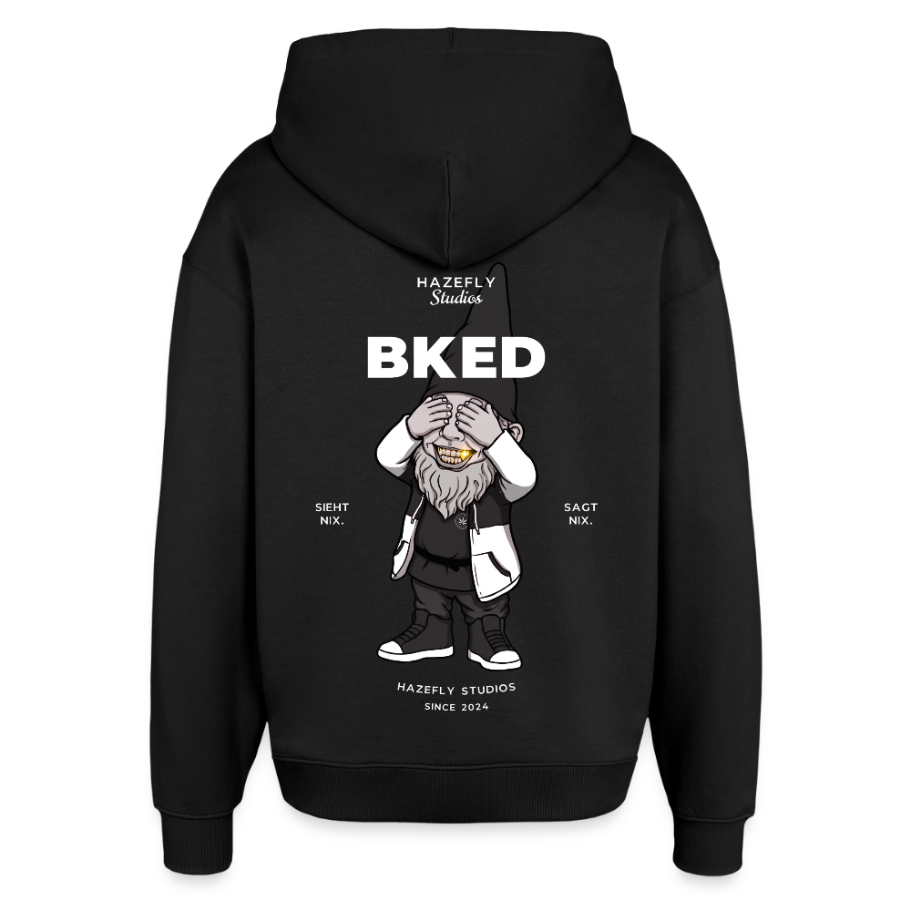 BKED Oversized Unisex Bio-Hoodie - Schwarz