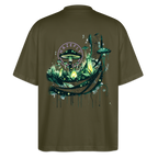 GLOW GARDEN Oversized Unisex Bio T-Shirt - Khaki