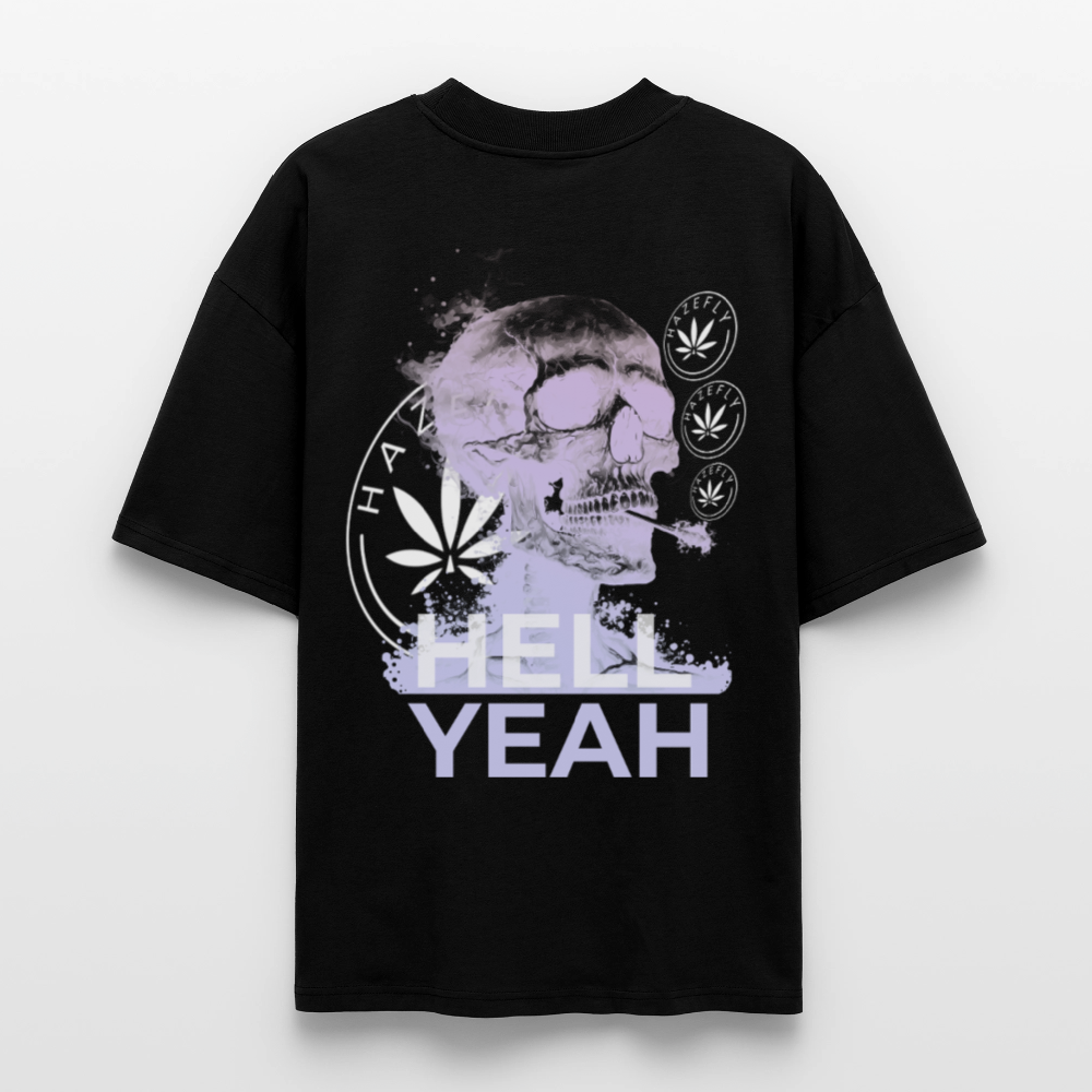 HELL YEAH Oversized Unisex Bio T-Shirt - Schwarz