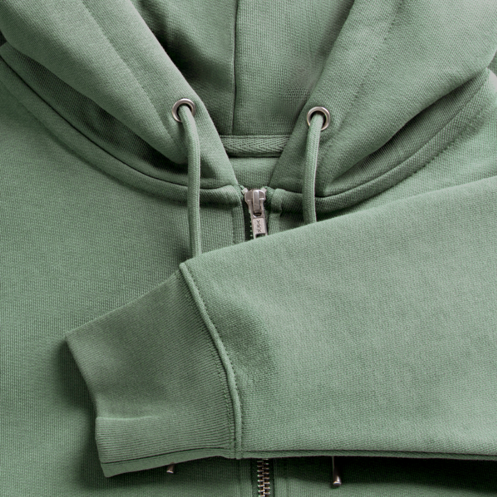 420 SKULL Unisex Bio-Kapuzenjacke - Helles Graugrün