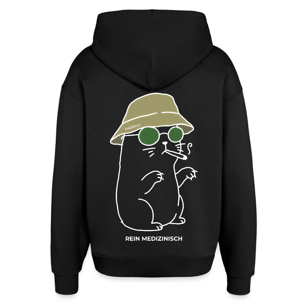 REIN MEDIZINISCH Oversized Unisex Bio-Hoodie - Schwarz