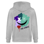710 VIBES Unisex Bio-Kapuzenjacke - Grau meliert