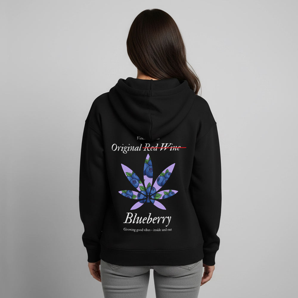 TRUE BERRY Oversized Unisex Bio-Hoodie - Schwarz