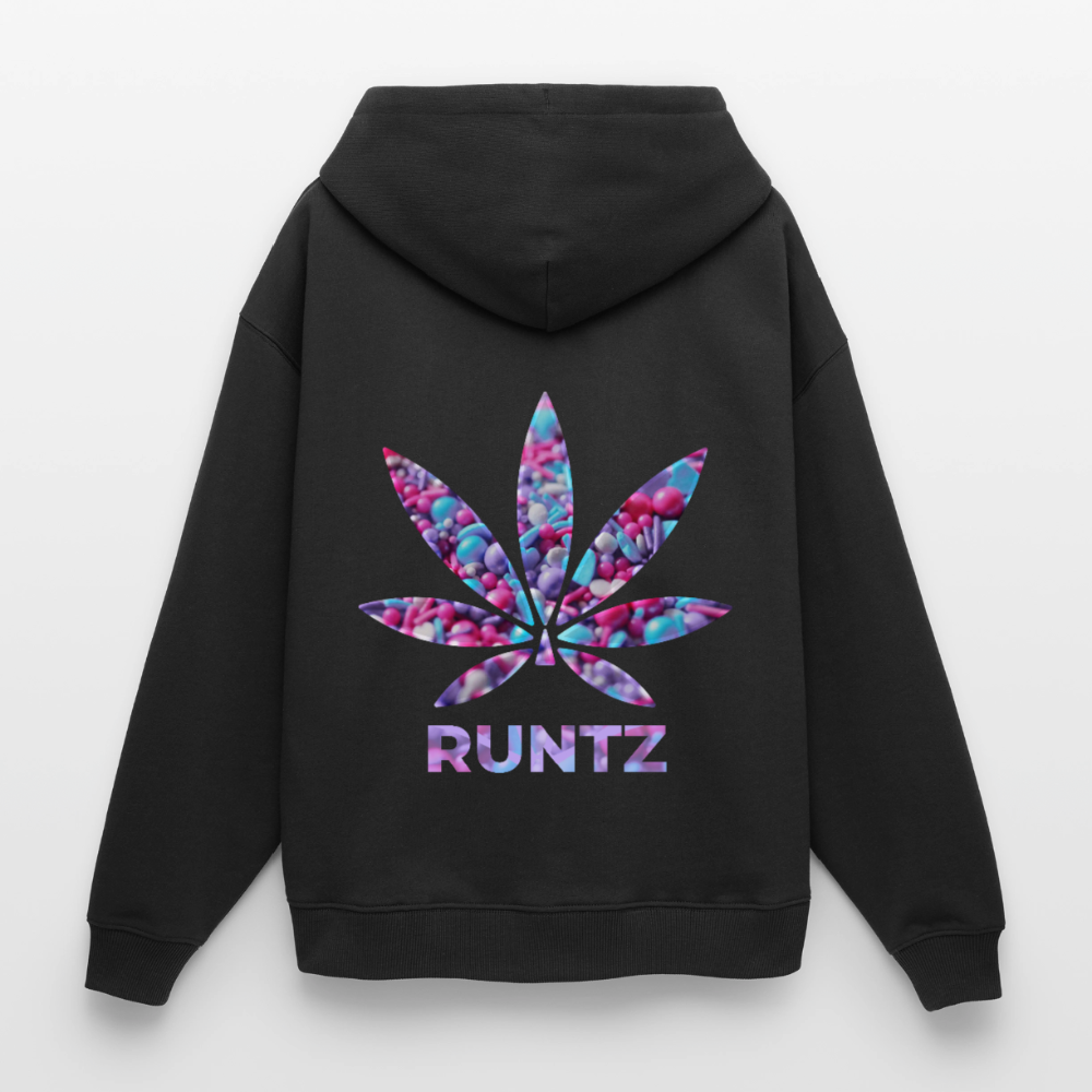RUNTZ Oversized Unisex Bio-Hoodie - Schwarz