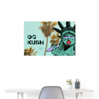 OG KUSH X 420 CLIQUE Poster 90x60 cm - Weiß