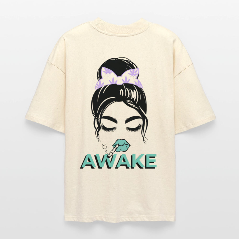 AWAKE Oversized Unisex Bio T-Shirt - Weißgrau