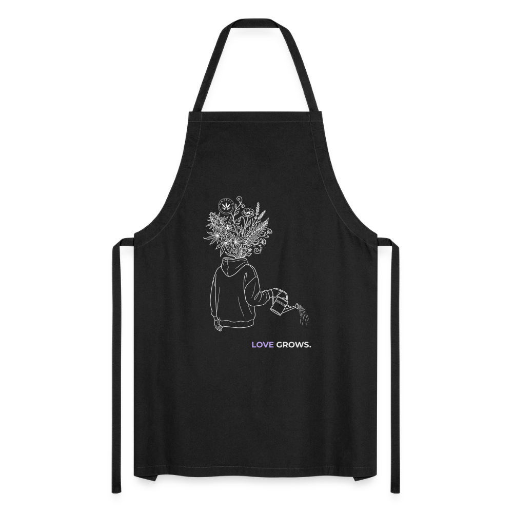 LOVE GROWS II Kochschürze - Schwarz