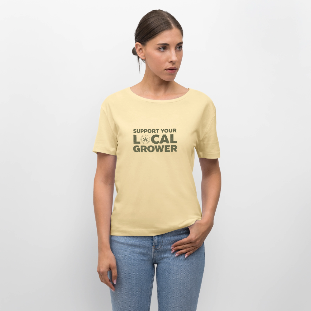 LOCAL GROWER Relaxed Frauen Bio-T-Shirt - Creme