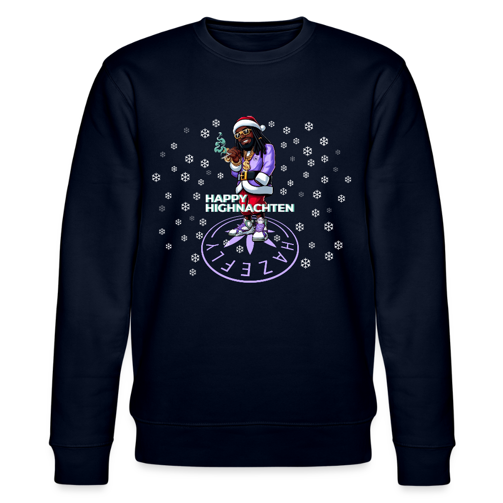 HI SANTA Unisex Bio-Sweatshirt - Navy