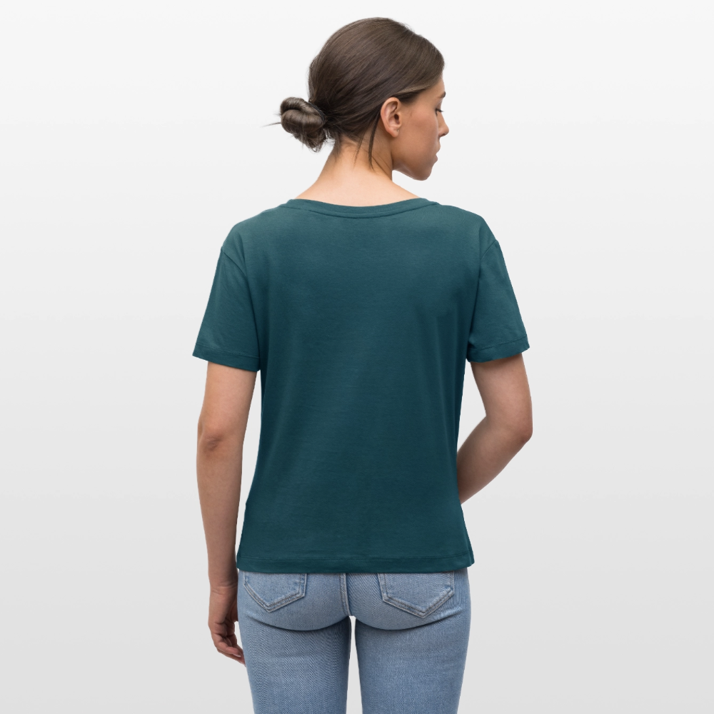 GROW. CHILL. REPEAT. Relaxed Frauen Bio-T-Shirt - Dunkles Petrol