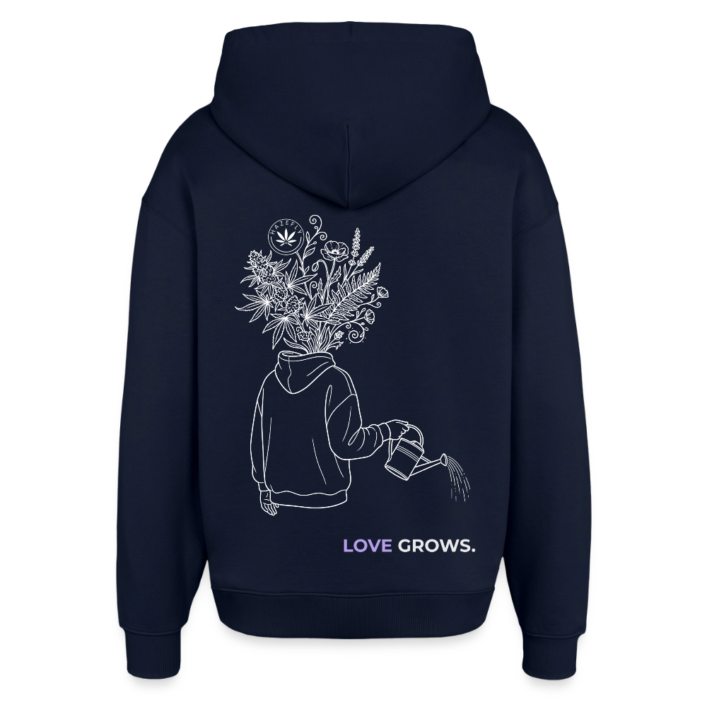 LOVE GROWS II Unisex Bio-Hoodie - Navy