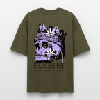 420 SKULL Oversized Unisex Bio T-Shirt - Khaki