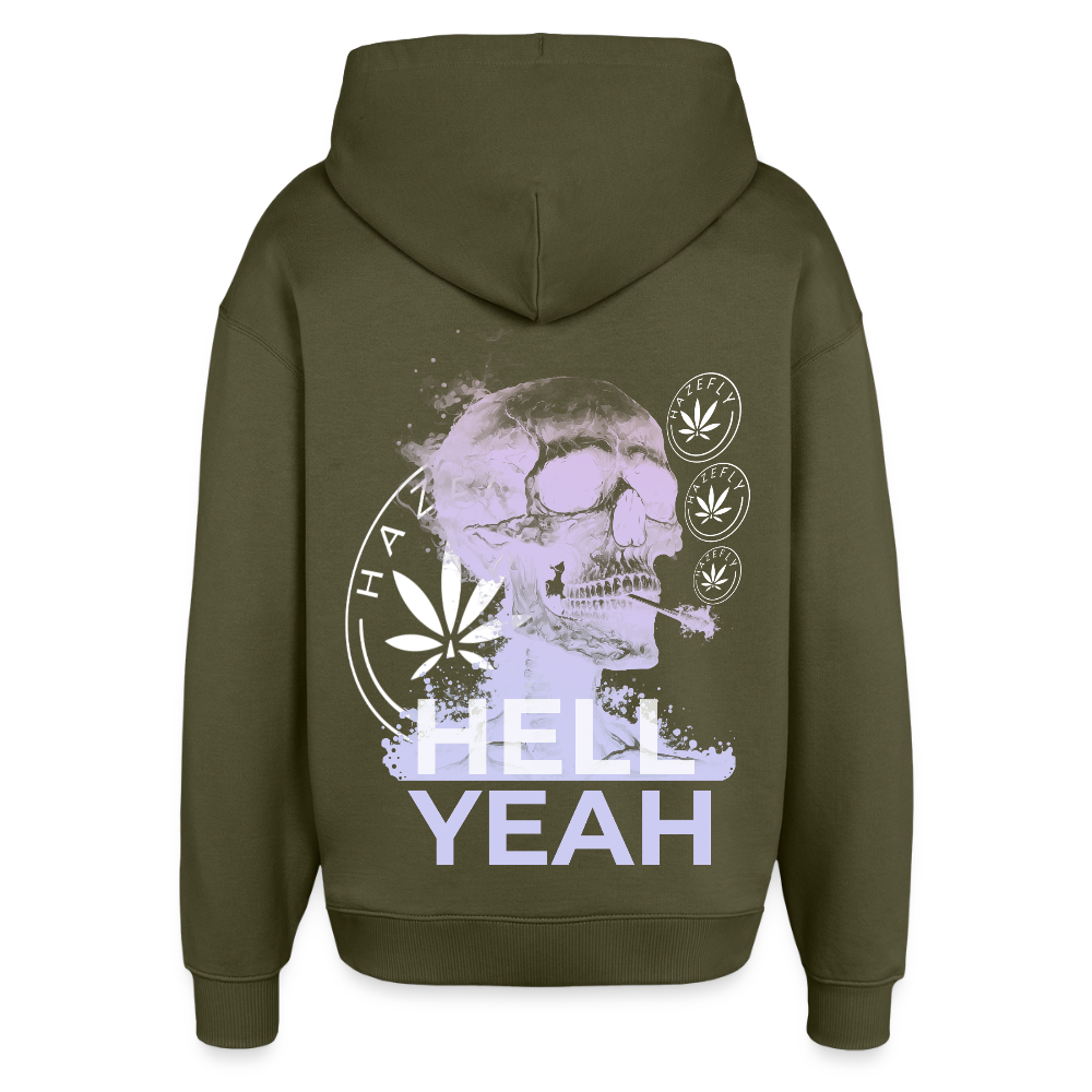 HELL YEAH Oversized Unisex Bio-Hoodie - Khaki