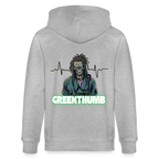 DR. ZOMBIE Unisex Bio-Kapuzenjacke - Grau meliert