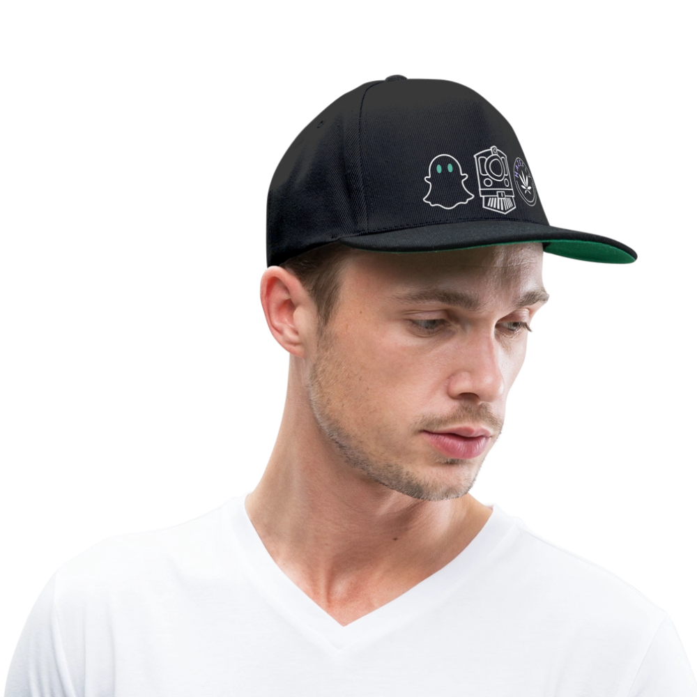 GHOST TRAIN Snapback Cap - Schwarz/Schwarz